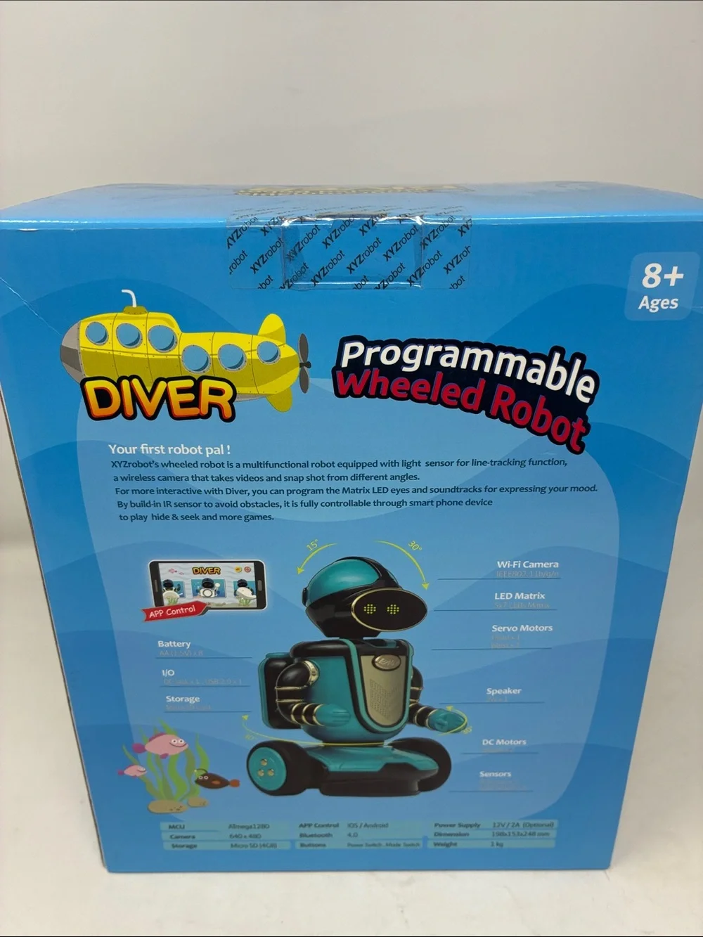 Programmable Wheeled Robot Toy - Teal Diver